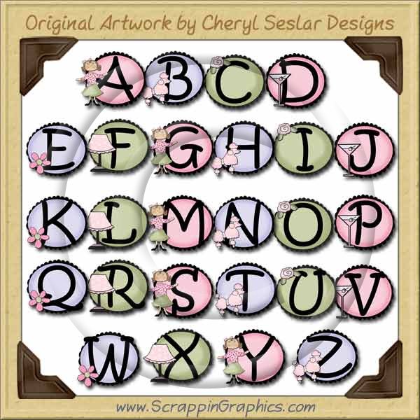 Chic Boutique Alphabet & Numbers Clip Art Download - Click Image to Close