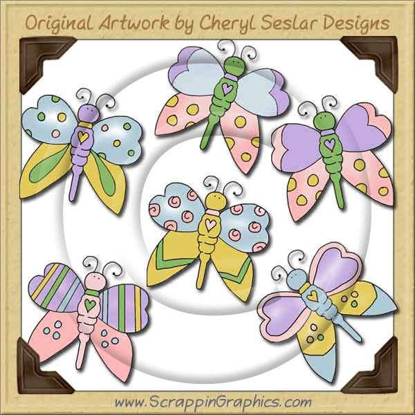 Pastel Butterflies Collection Graphics Clip Art Download - Click Image to Close