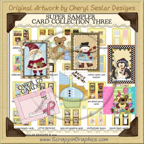 Super Card Sampler Collection Three Printable Craft Download