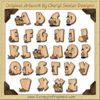 Thanksgiving Friends Alphabet & Numbers Clip Art Download