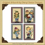 Winter Fun Cards Sampler Collection Printable Craft Download