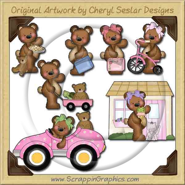 Raggedy Bears At Play Graphics Clip Art Download - Click Image to Close