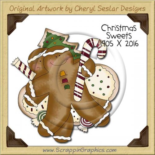 Christmas Sweets Single Clip Art Graphic Download