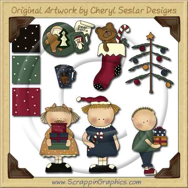 Wee Folks Merry Little Christmas Graphics Clip Art Download - Click Image to Close