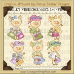 Piglet Prudence Goes Shopping Limited Pro Clip Art Graphics