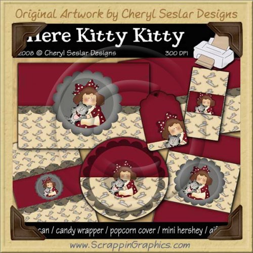 Here Kitty Kitty Gift Pack Collection Graphics Clip Art Download