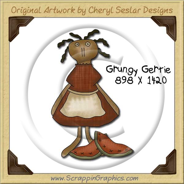 Grungy Gertie Single Graphics Clip Art Download - Click Image to Close