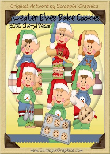 Sweater Elves Bake Cookies Cutter Cutting Files Collection