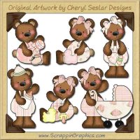 Raggedy Bears Baby Girl Graphics Clip Art Download