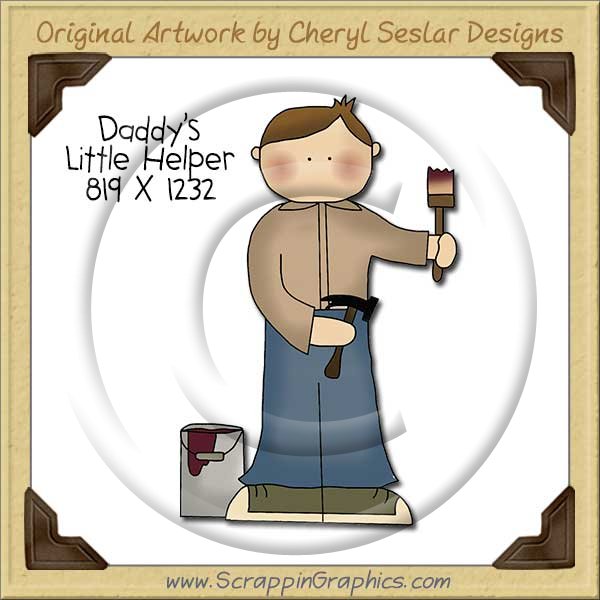 Daddy's Little Helper Single Clip Art Graphic Download - Click Image to Close