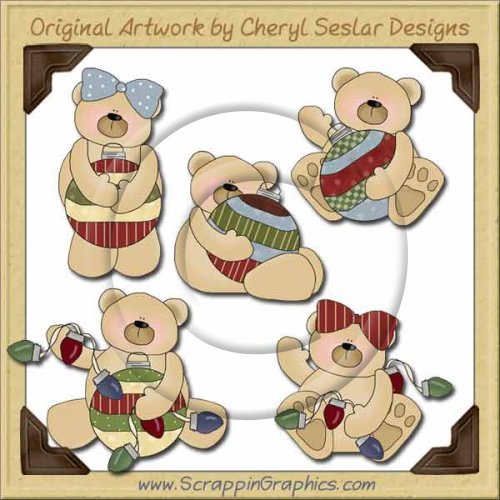 Ornament Bears Collection Graphics Clip Art Download