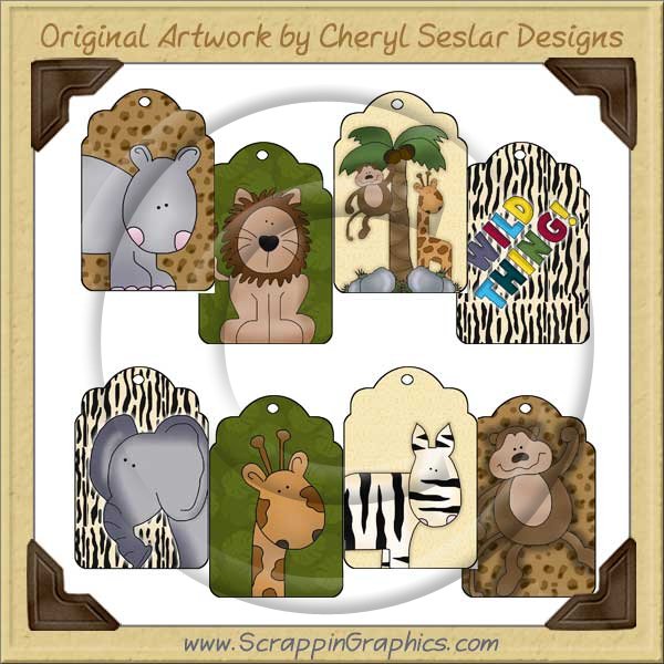 Jungle Fever Tags Collection Graphics Clip Art Download - Click Image to Close