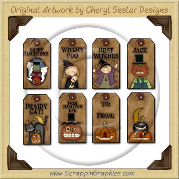 Happy Haunting Tags Collection Printable Craft Download - Click Image to Close