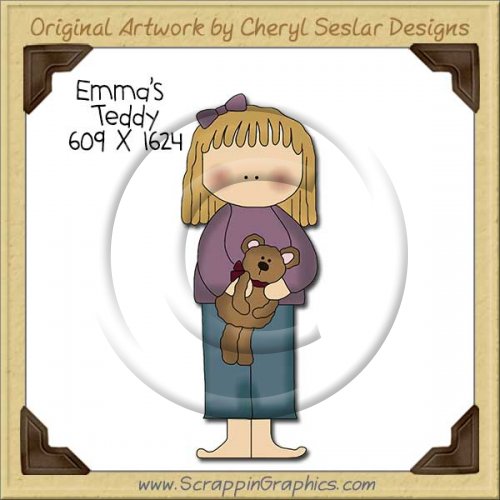 Emma's Teddy Single Clip Art Graphic Download