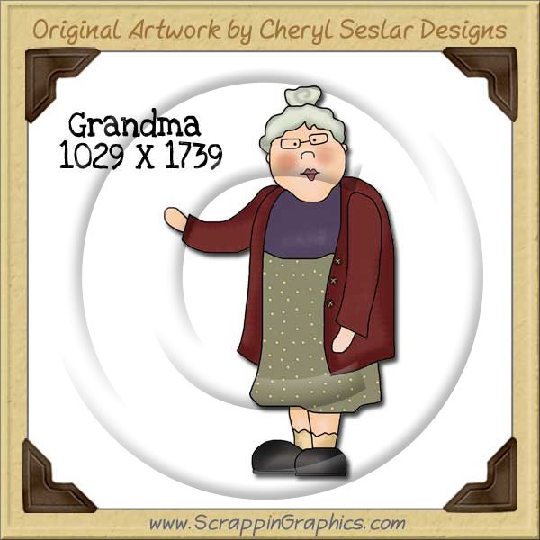 Grandma Single Graphics Clip Art Download - Click Image to Close