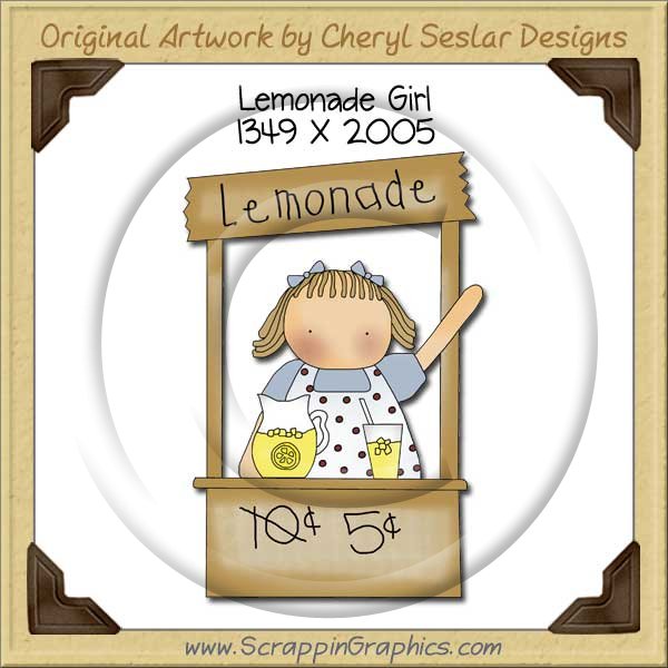Lemonade Girl Single Graphics Clip Art Download - Click Image to Close