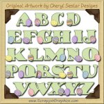 Spring Egg Alphabet & Numbers Clip Art Download