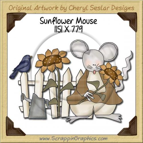 Sunflower Mouse Single Graphics Clip Art Download