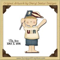 USA Boy Single Graphics Clip Art Download