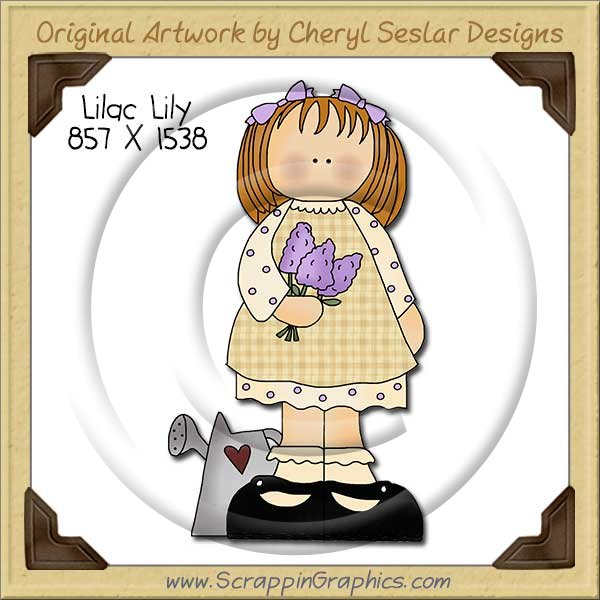 Lilac Lily Single Clip Art Graphic Download - Click Image to Close
