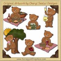 Picnic With Teddy Collection Graphics Clip Art Download