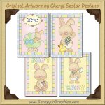 Baby Bunny Card Sampler Collection Printable Craft Download