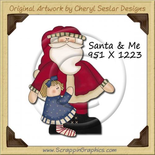 Santa & Me Single Graphics Clip Art Download