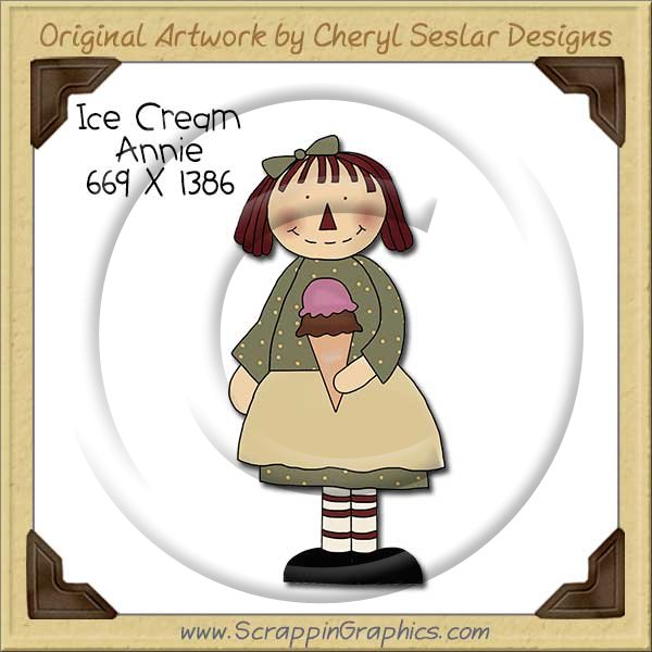 Ice Cream Annie Single Clip Art Graphic Download - Click Image to Close