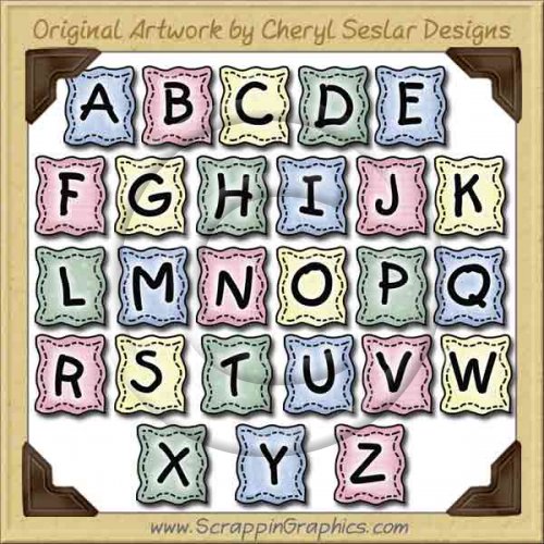 Sew Baby Alphabet Collection Graphics Clip Art Download