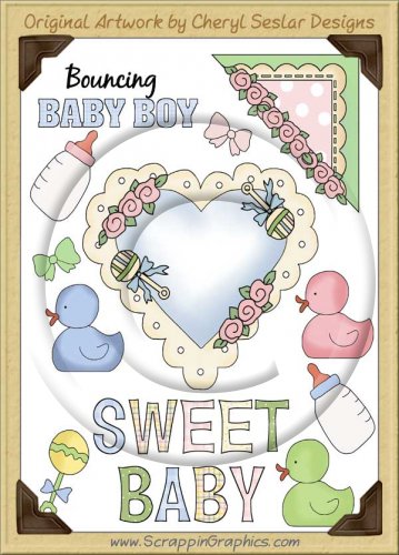 Reseller - Sweet Baby Sticker Page Clip Art Graphics