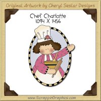 Chef Charlotte Single Clip Art Graphic Download