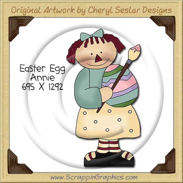 Easter Egg Annie Single Clip Art Graphic Download - Click Image to Close