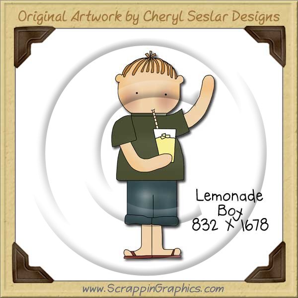 Lemonade Boy Single Graphics Clip Art Download - Click Image to Close