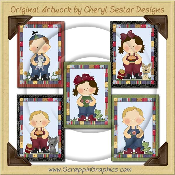 Rag A Muffin Sampler Card Collection Printable Craft Download - Click Image to Close