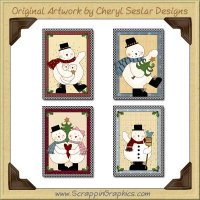 Fat Little Snowman Cards Sampler Printable Craft Download