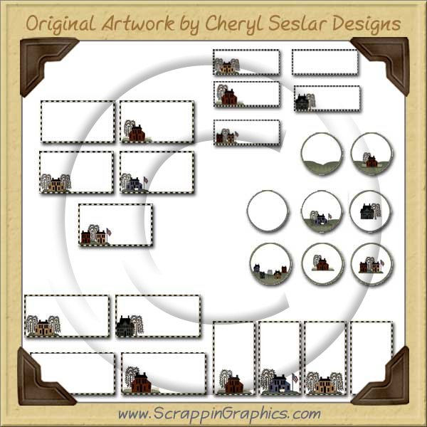American Saltbox Collection Clip Art Download - Click Image to Close