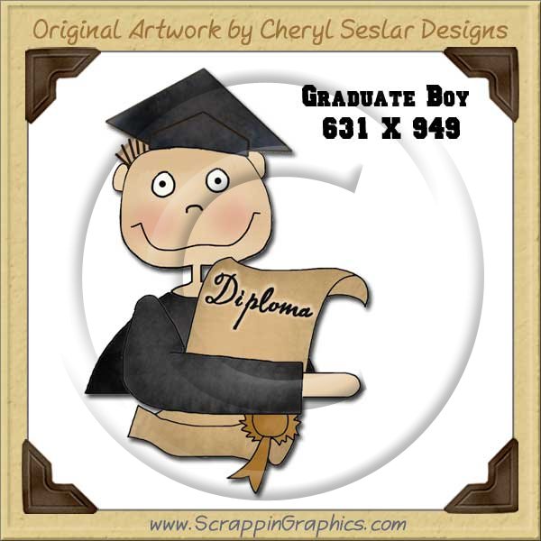 Graduate Boy Single Graphics Clip Art Download - Click Image to Close