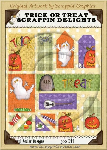 Trick Or Treat Scrappin' Delights Clip Art Graphics