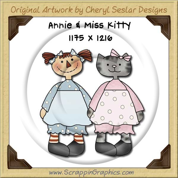 Annie & Miss Kitty Single Graphics Clip Art Download - Click Image to Close
