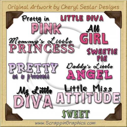 Girly Girl Titles Graphics Clip Art Download