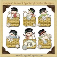 Snowman Baskets Clip Art Download