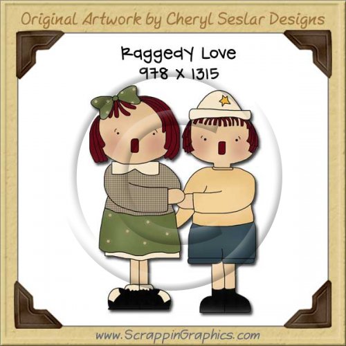 Raggedy Love Single Graphics Clip Art Download