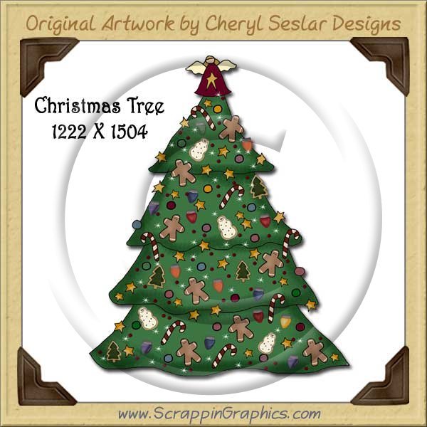 Christmas Tree Single Graphics Clip Art Download - Click Image to Close