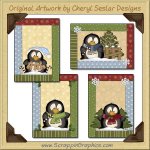 Silly Little Penguin Sampler Card Printable Craft Download