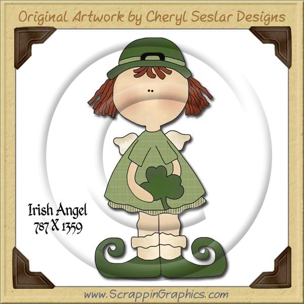 Irish Angel Single Graphics Clip Art Download - Click Image to Close