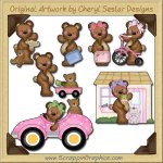 Raggedy Bears At Play Graphics Clip Art Download