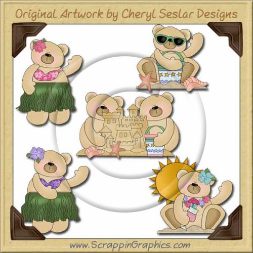 Aloha Bears Graphics Clip Art Download