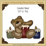 Candle Bear Single Graphics Clip Art Download