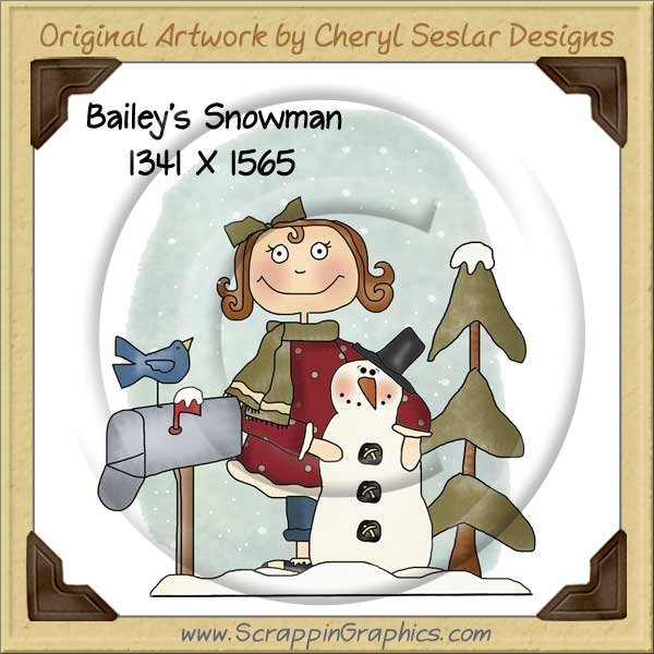 Bailey's Snowman Single Graphics Clip Art Download - Click Image to Close