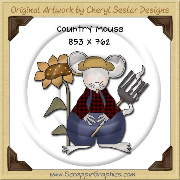 Country Mouse Single Graphics Clip Art Download - Click Image to Close